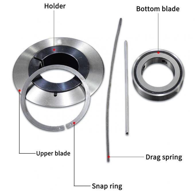 Cuchilla de corte rotativa redonda de alta precisión Cuchilla de borde de PVC Cuchillas rotativas Máquina de corte de hojas de papel Tubo adhesivo cinta de corte Máquina de corte Cuchilla 16